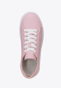 Damskie klasyczne sneakersy na platformie różowe><noscript><img width=