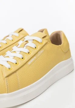 Damskie klasyczne sneakersy na platformie żółte><noscript><img width=
