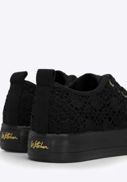 Damskie sneakersy ażurowe czarne><noscript><img width=