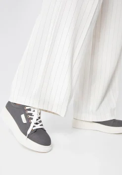 Damskie sneakersy dżinsowe na platformie ciemny szare><noscript><img width=