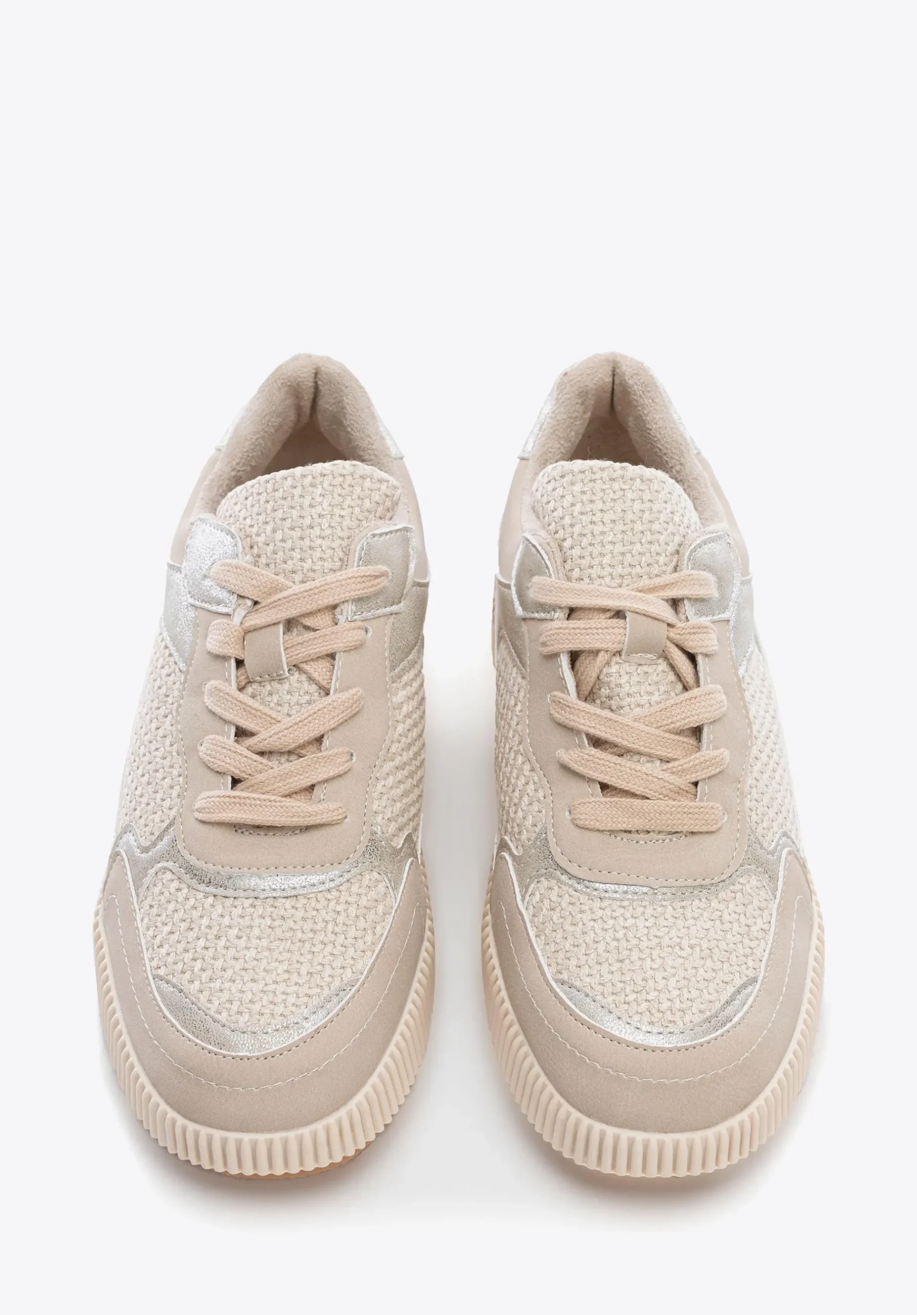 Damskie sneakersy na grubej platformie beżowe>WITTCHEN Fashion