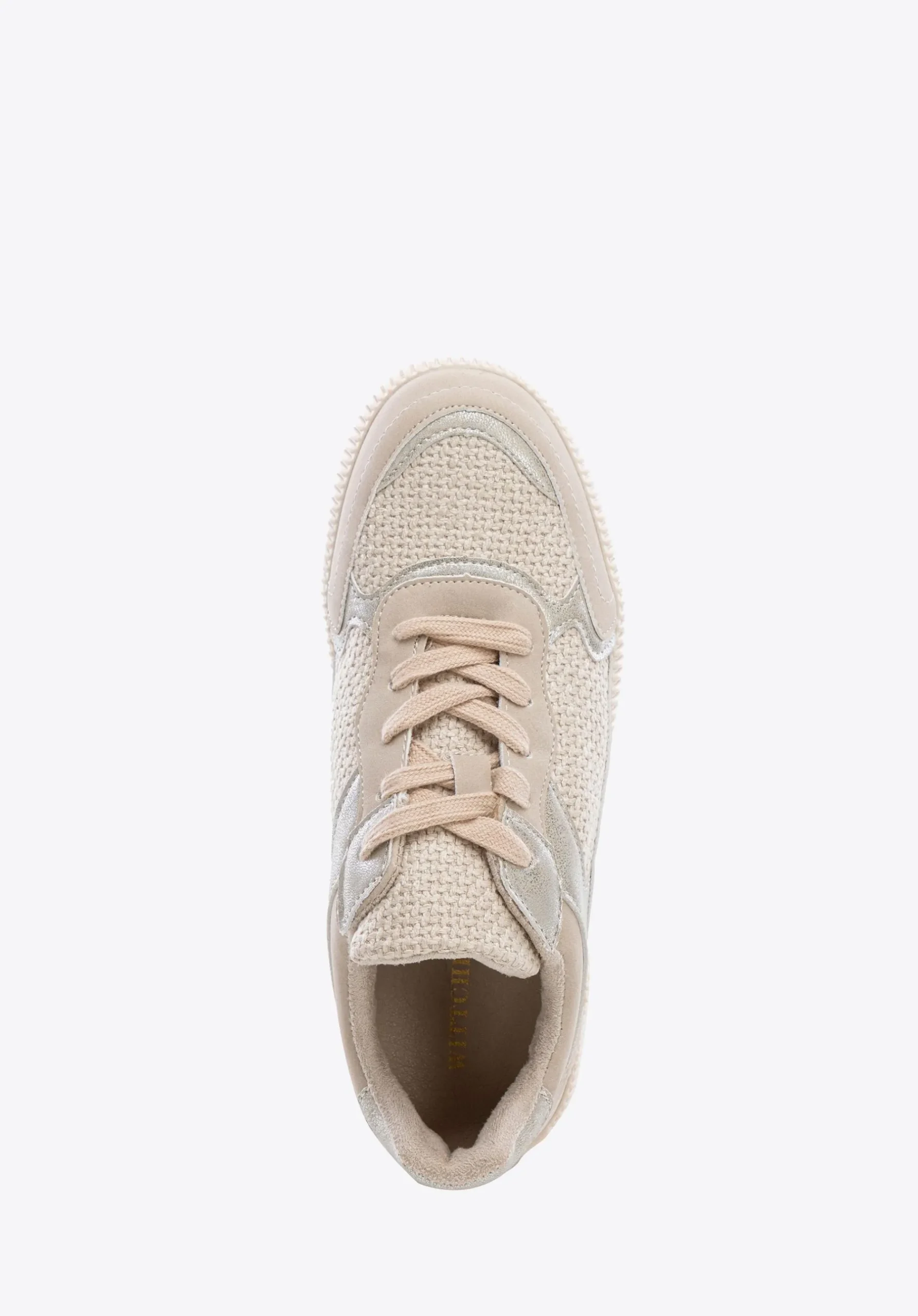Damskie sneakersy na grubej platformie beżowe>WITTCHEN Fashion
