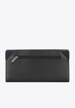 Etui na dokumenty skórzane z naszywką z logo czarno-granatowe><noscript><img data-lazyloaded=