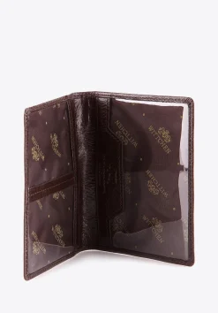Etui na dokumenty skórzane pionowe brązowe><noscript><img data-lazyloaded=