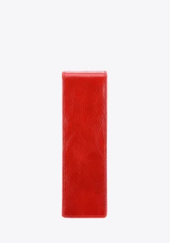 Etui na długopisy ze skóry proste czerwone><noscript><img width=