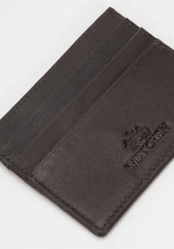 Etui na karty kredytowe skórzane klasyczne ciemny brąz><noscript><img data-lazyloaded=