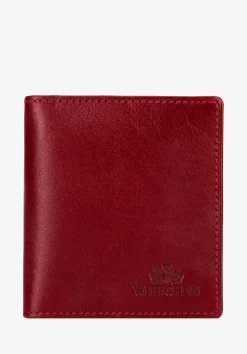 Etui na karty skórzane klasyczne małe czerwone>WITTCHEN Fashion