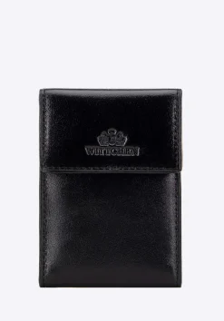 Etui na karty skórzane rozkładane czarne>WITTCHEN Discount