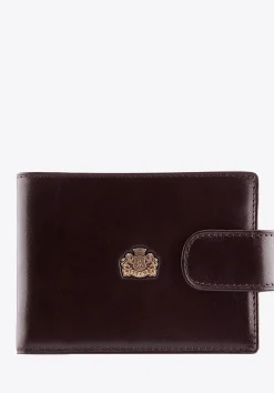 Etui na karty skórzane z herbem na napę brązowe>WITTCHEN Outlet