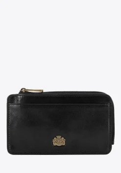 Etui na karty skórzane z herebm z zapięciem czarne>WITTCHEN Fashion