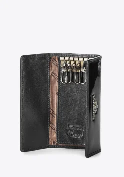 Etui na klucze lakierowane czarne><noscript><img width=