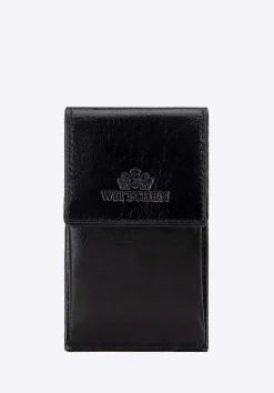 Etui na klucze skórzane prostokątne małe czarne>WITTCHEN Clearance