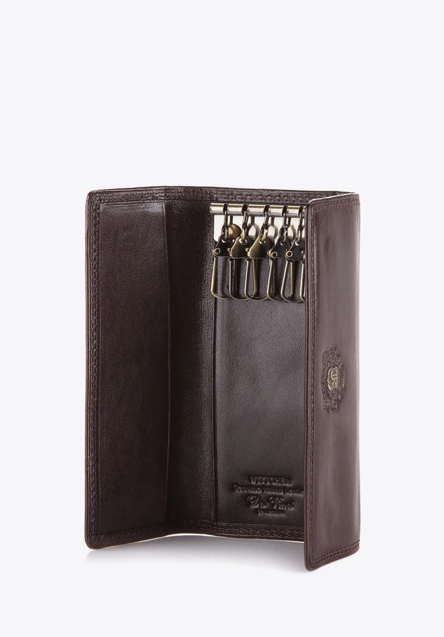 Etui na klucze skórzane z monogramem brązowe>WITTCHEN Clearance