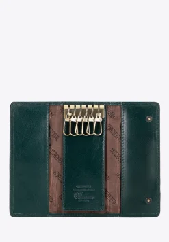 Etui na klucze ze skóry lakierowanej zielone>WITTCHEN Clearance