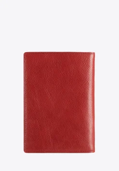 Etui na paszport skórzane proste czerwone><noscript><img width=