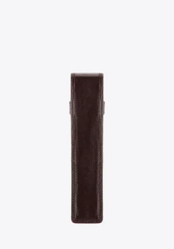 Etui na pióro skórzane wsuwane brązowe><noscript><img width=