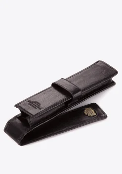 Etui na pióro skórzane z herbem czarne><noscript><img width=