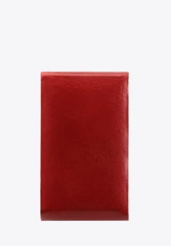 Etui na wizytówki skórzane twarde czerwone><noscript><img width=