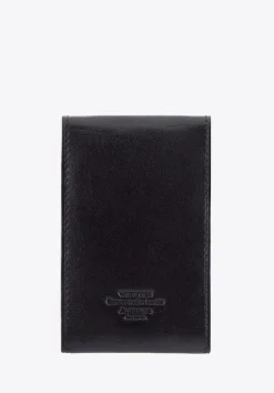 Etui na wizytówki ze skóry licowej czarne><noscript><img data-lazyloaded=