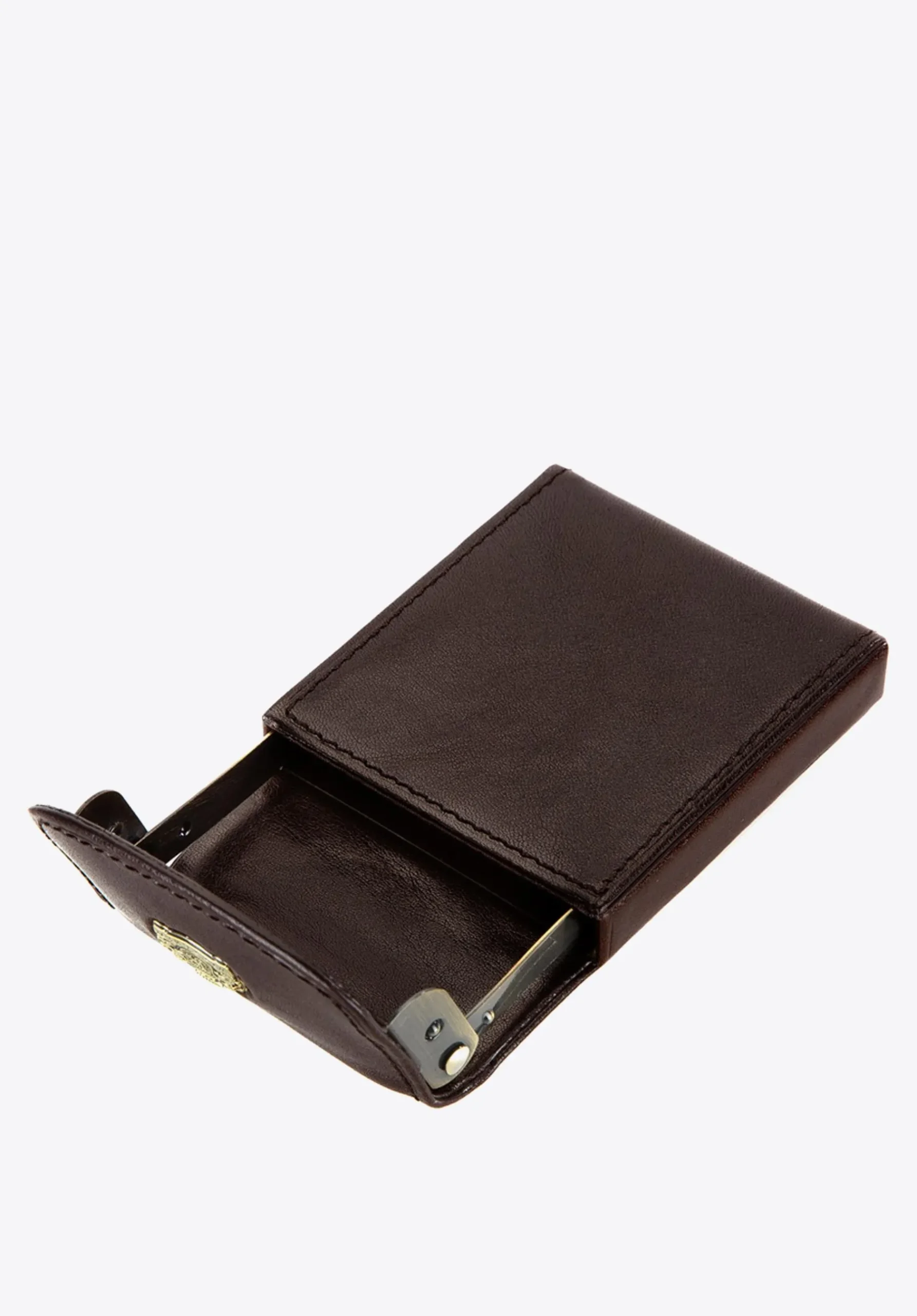 Etui na wizytówki ze skóry licowej brązowe>WITTCHEN Outlet