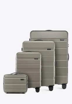 Komplet walizek z ABS - u w poziome pasy>WITTCHEN Fashion