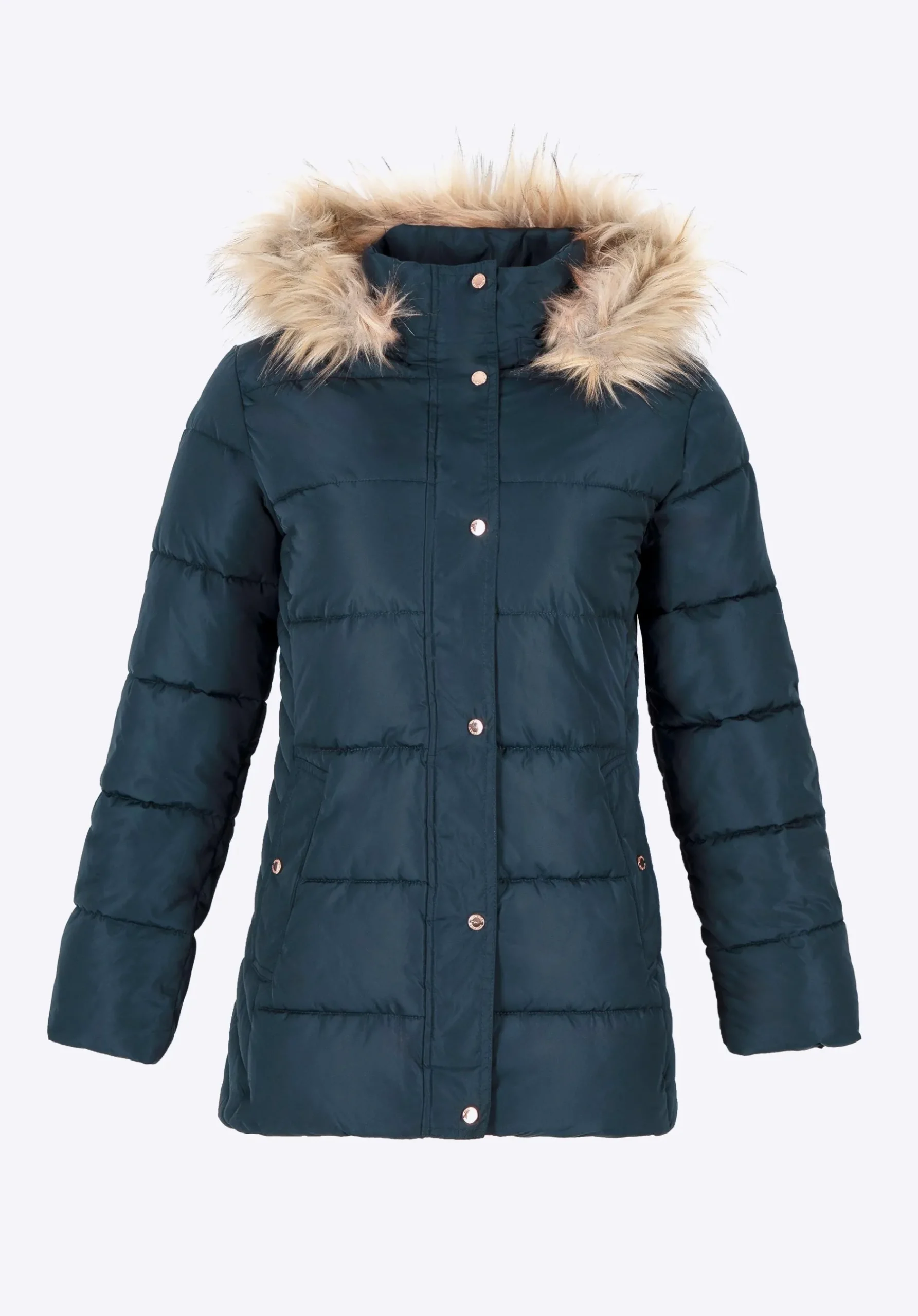 Kurtka damska pikowana z monogramem granatowa>WITTCHEN Fashion