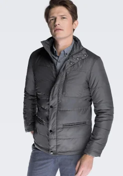 Kurtka męska z zapięciem na zamek i napy szara>WITTCHEN Fashion
