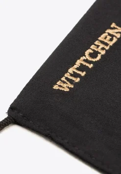 Maseczka bawełniana profilowana ze złotym logo czarna>WITTCHEN Sale