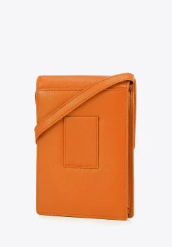 Minitorebka crossbody skórzana 2 w 1 pomarańczowa>WITTCHEN Sale