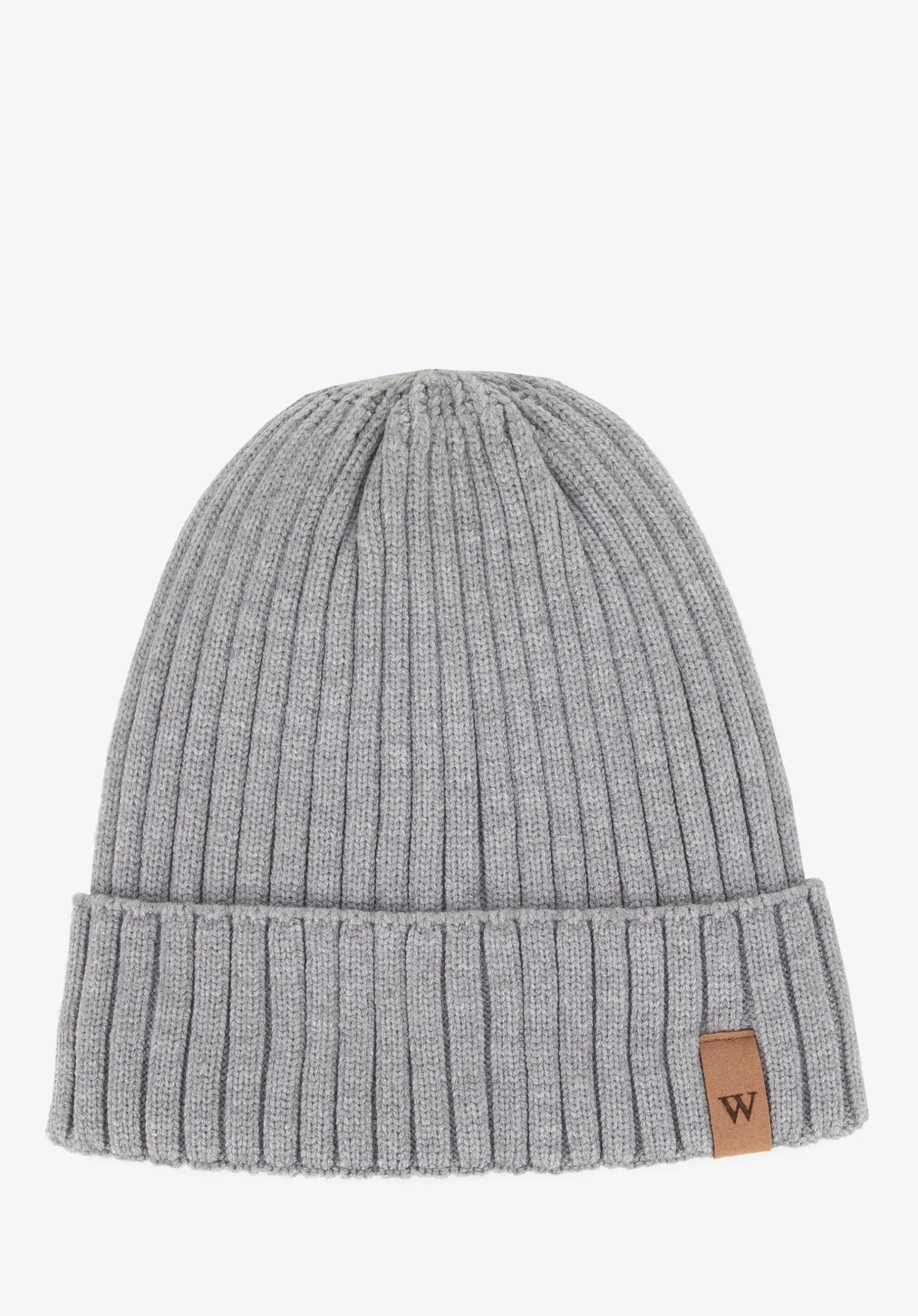 Męska czapka zimowa z logo szara>WITTCHEN Fashion