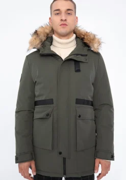 Męska kurtka ocieplana prosta zielona>WITTCHEN Fashion