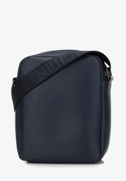 Męska listonoszka z ekoskóry z obszytą kieszenią z przodu granatowa>WITTCHEN Fashion