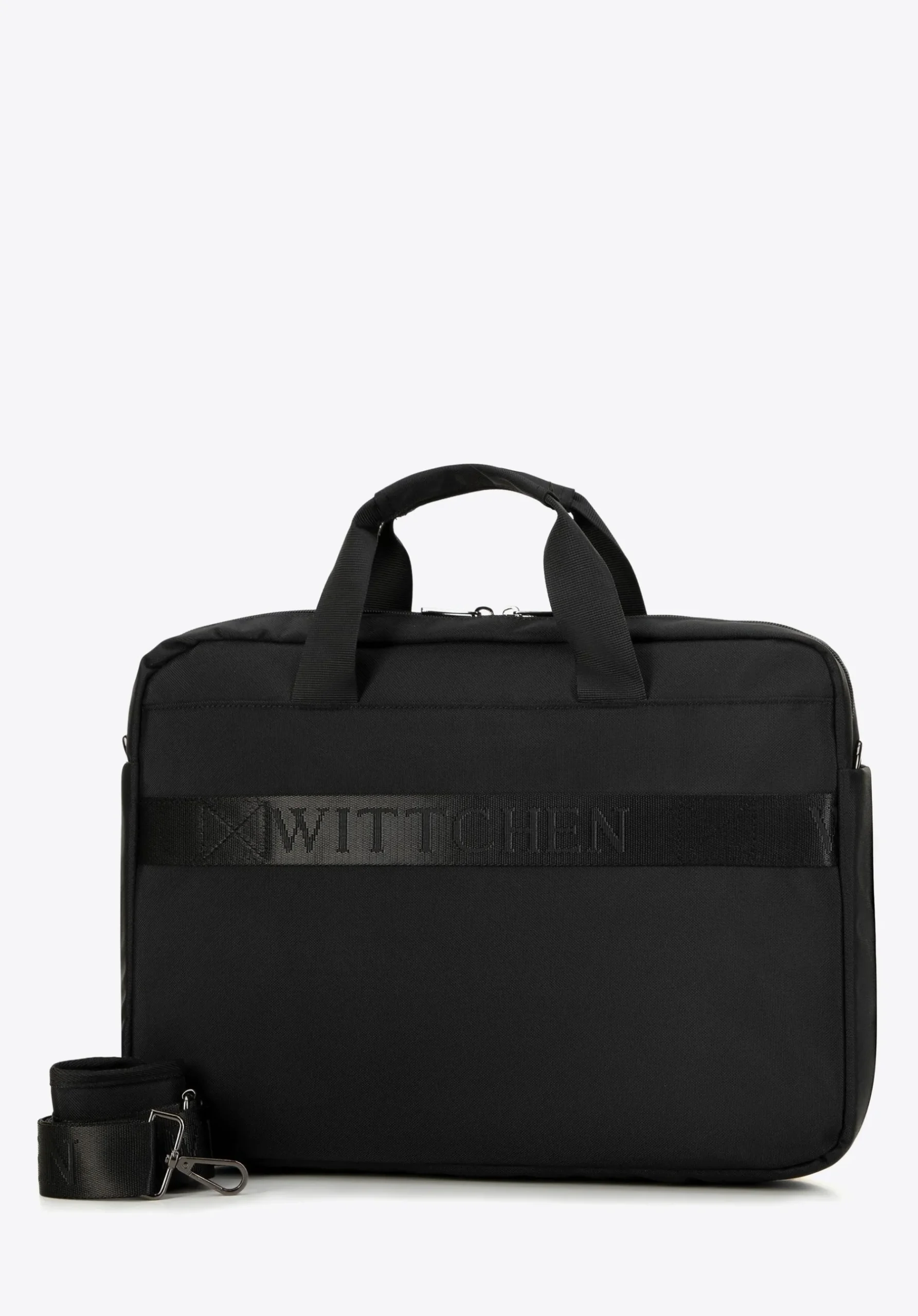 Męska torba na laptopa 15,6’’ z pasem na bagaż czarna>WITTCHEN New