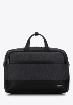 Męska torba na laptopa 15,6” z lamówką z ekoskóry czarna>WITTCHEN Outlet