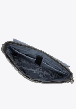 Męska torba na laptopa 13” z matowej ekoskóry na ramię szara><noscript><img width=