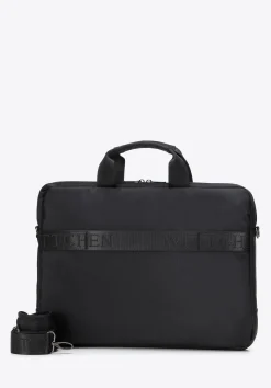 Męska torba na laptopa 15,6” z połyskującą wstawką czarna>WITTCHEN Sale