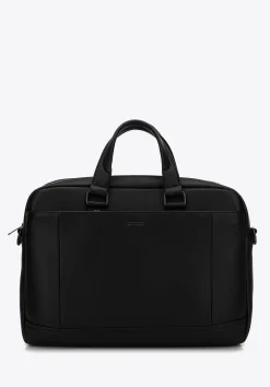 Męska torba na laptopa 15,6” z ekoskóry dwukomorowa czarna>WITTCHEN Outlet