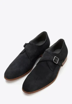 Męskie buty monki ze skóry zamszowej ciemny szary>WITTCHEN Outlet
