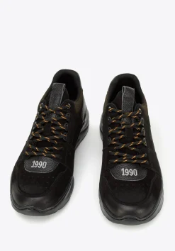 Męskie sneakersy na lekkiej podeszwie czarne><noscript><img width=