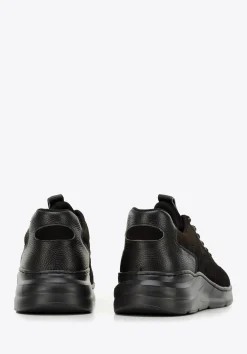Męskie sneakersy na lekkiej podeszwie czarne><noscript><img width=