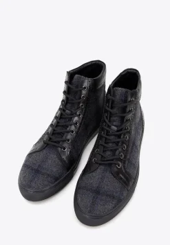 Męskie sneakersy skórzane wysokie czarne>WITTCHEN New