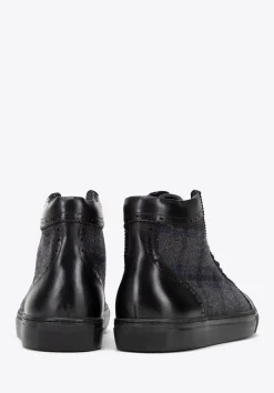 Męskie sneakersy skórzane wysokie czarne><noscript><img width=