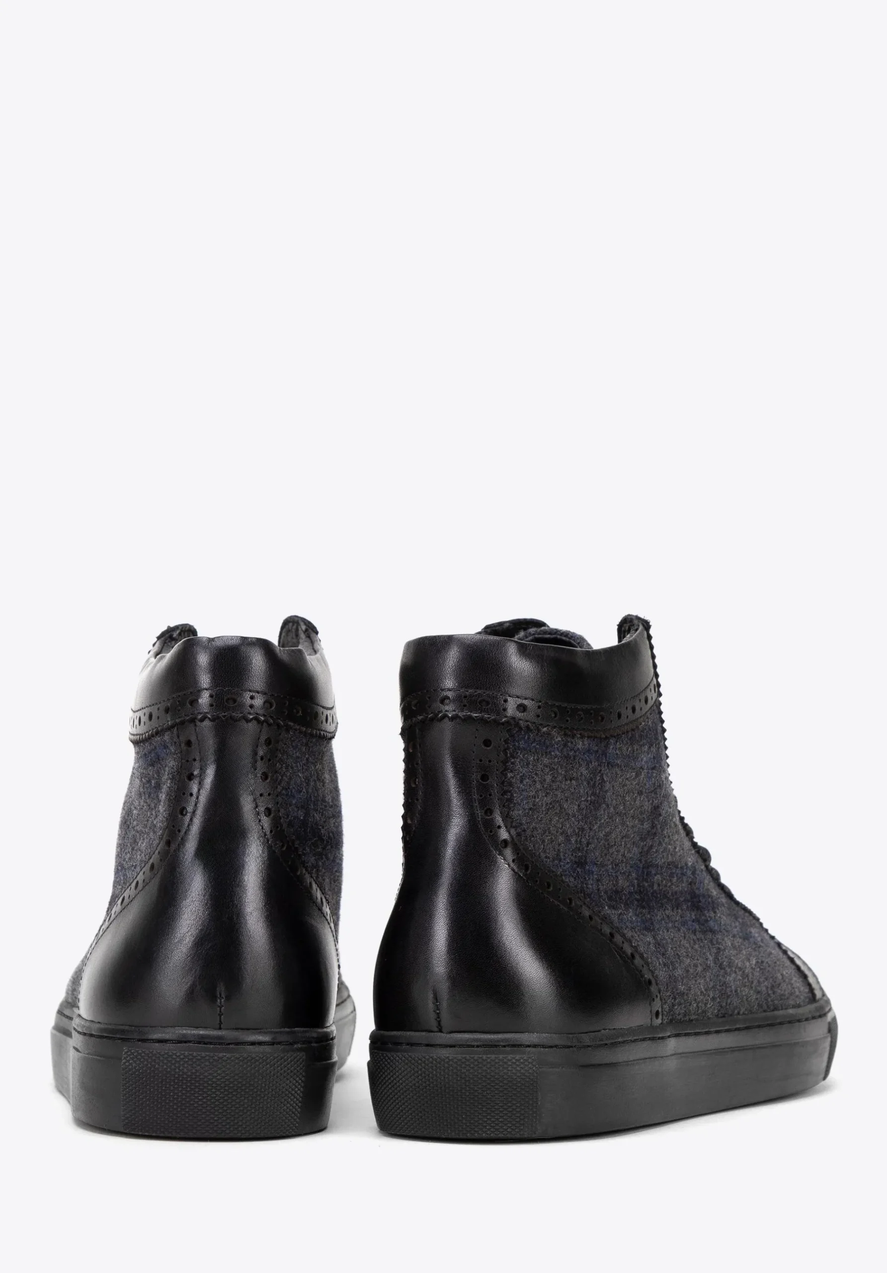 Męskie sneakersy skórzane wysokie czarne>WITTCHEN New