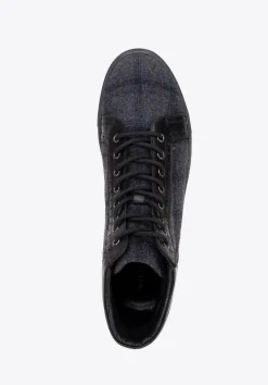 Męskie sneakersy skórzane wysokie czarne><noscript><img width=