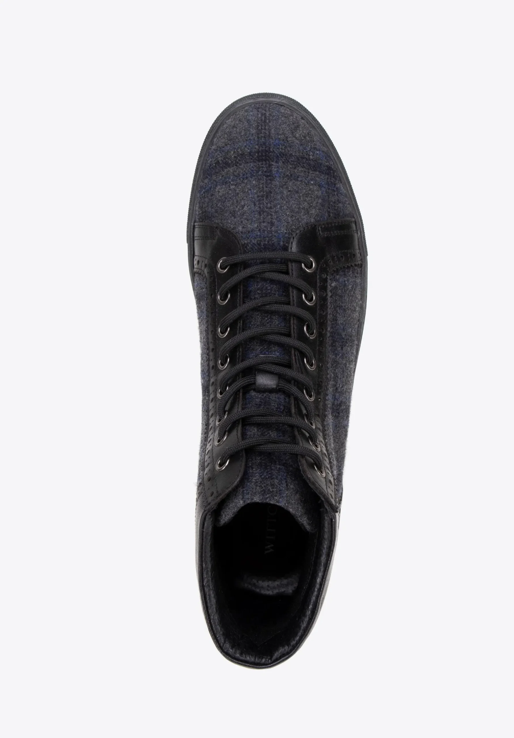 Męskie sneakersy skórzane wysokie czarne>WITTCHEN New