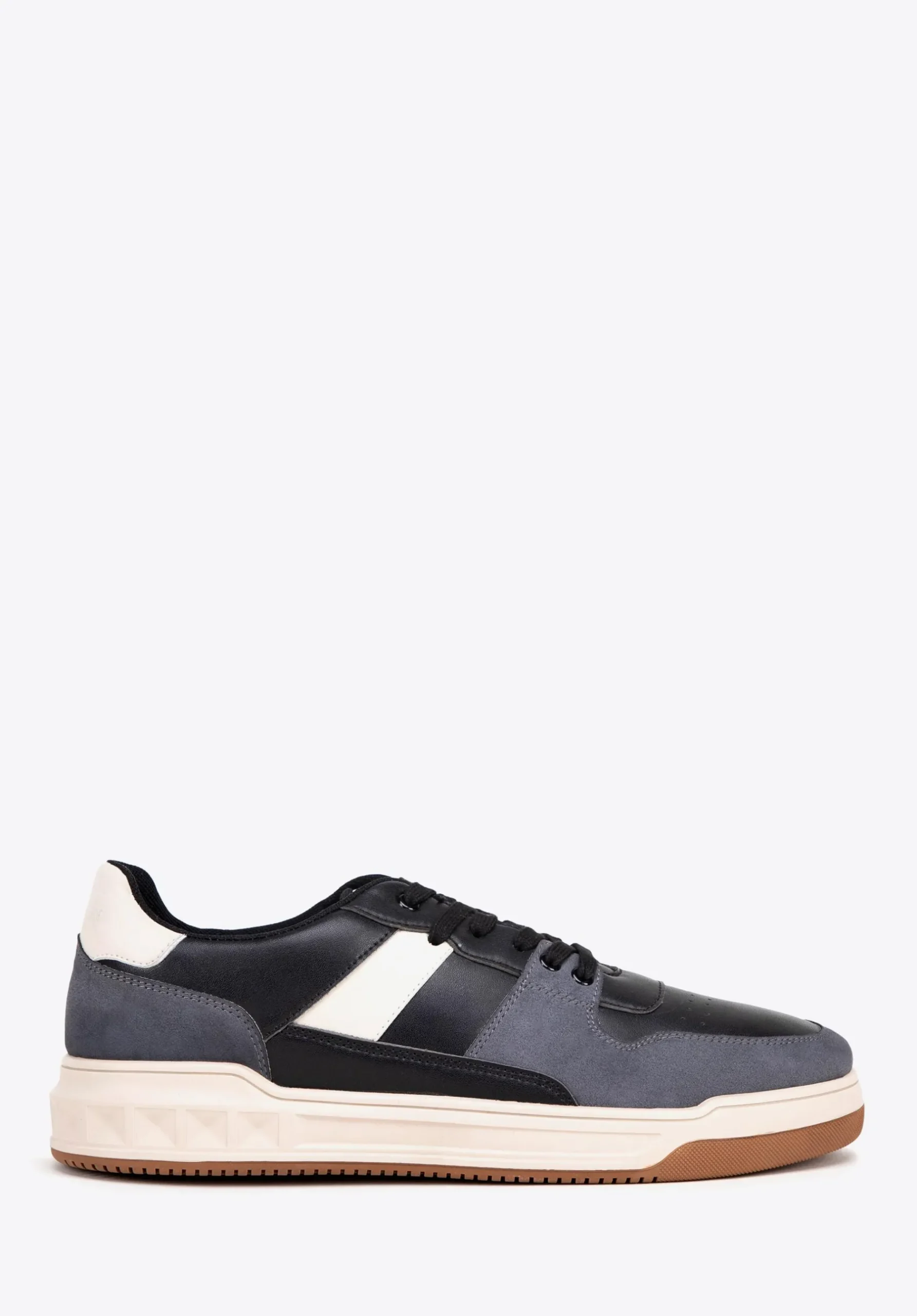 Męskie sneakersy z ekoskóry czarno - szare>WITTCHEN Online