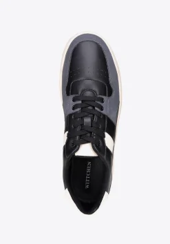 Męskie sneakersy z ekoskóry czarno - szare><noscript><img width=