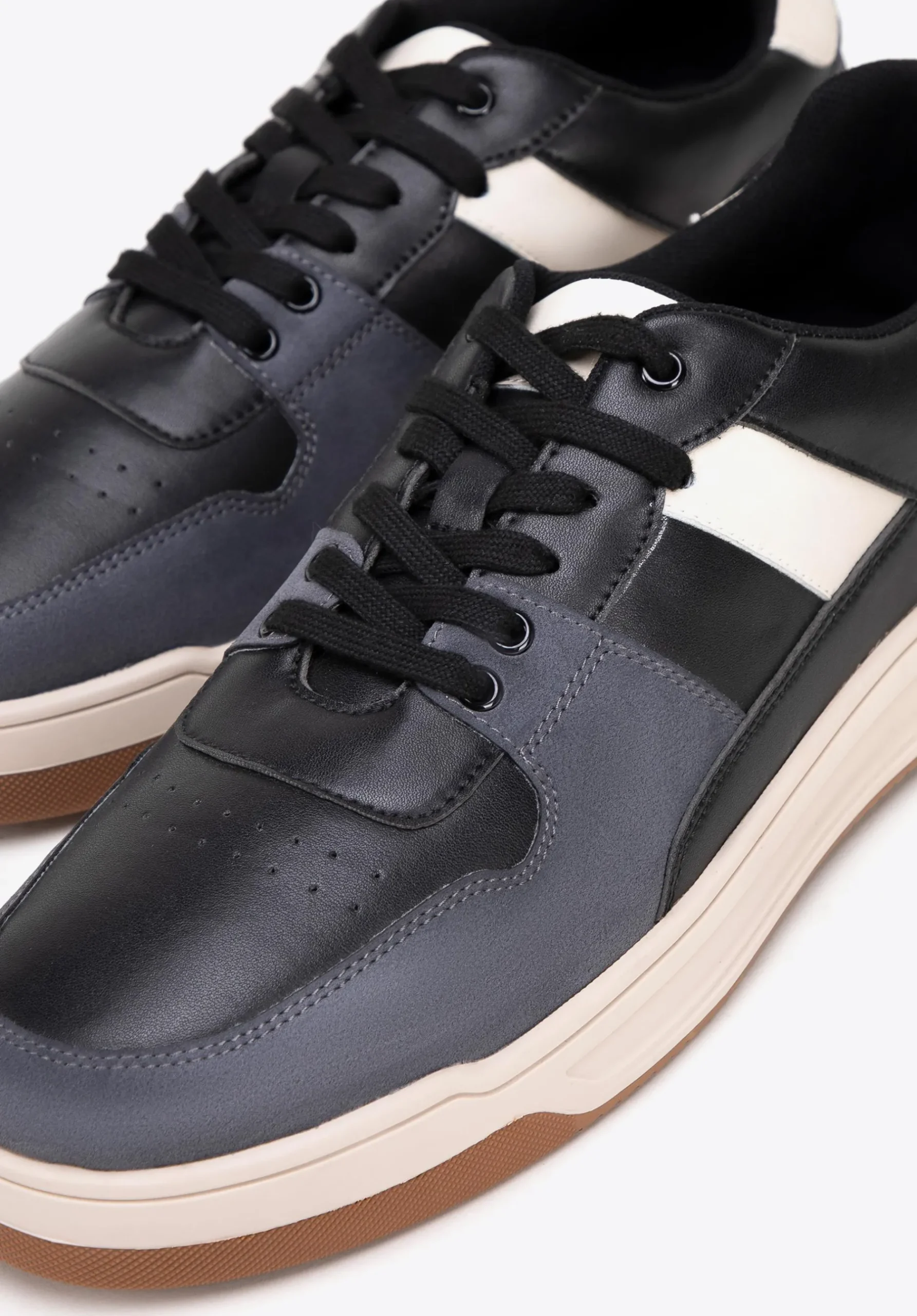 Męskie sneakersy z ekoskóry czarno - szare>WITTCHEN Online
