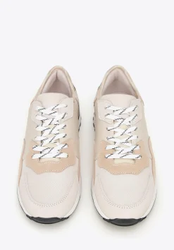 Męskie sneakersy ze skóry zamszowej beżowe><noscript><img width=