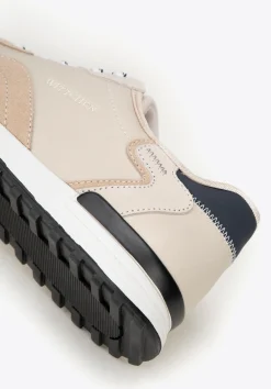 Męskie sneakersy ze skóry zamszowej beżowe><noscript><img width=